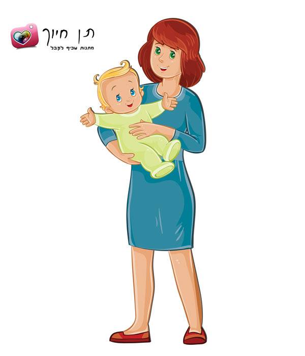 מדבקות לרכב דגם אמא עם תינוק