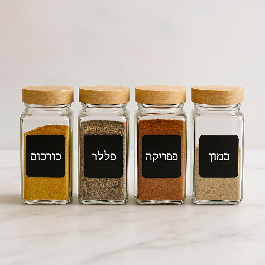 מדבקות לתבלינים