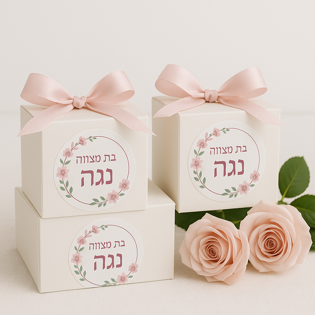 מדבקות שם  לבת מצווה- בתמצווש